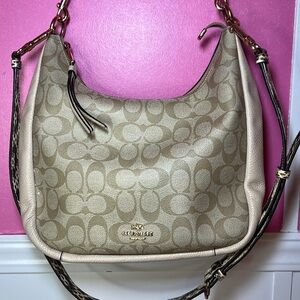 Coach Tan Signature Hobo Bag